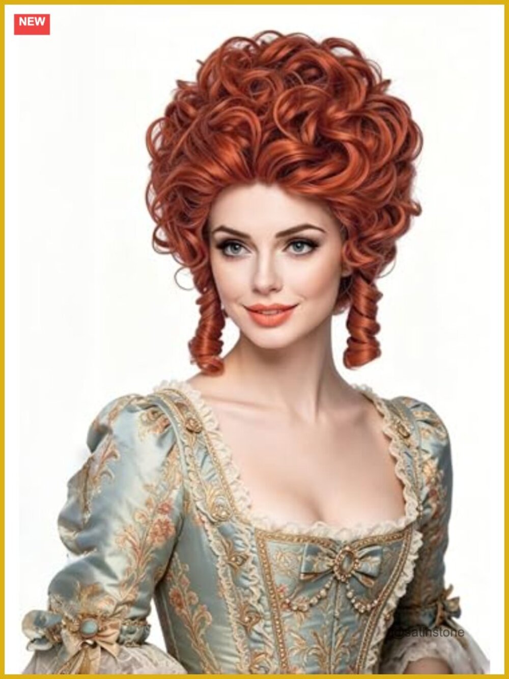 Short Curly Wavy Big Bouffant Beehive Heat Resistant Wig for Women 70s 80s